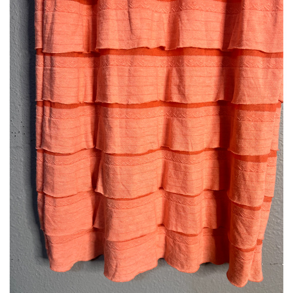 Moon River Womens Size Small Midi Dress Ruffle Crochet Flapper Tank Striped BOHO - Picture 3 of 12